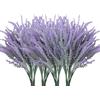 QINGYIWL 12 Pezzi Lavanda Artificiale, 36 cm Fiori Finti per Decorazioni, Lavanda Finta per Tavola di Nozze, Terrazza del Giardino e Decorazione del Vaso