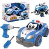 Silverlit Tooko Build My First Police Car dai 3 ai 22 anni in su, kit di montaggio RC per bambini, cacciavite elettrico 2 in 1, telecomando, luci lampeggianti e sirene, giocattoli educativi e regali