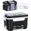 Hot Bento – Contenitore per il pranzo e scaldavivande auto-riscaldato – Alimentato a batteria, portatile, senza fili, pasti caldi per ufficio, viaggi, cantiere, picnic, attività ricreative all'aperto