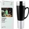Natudeco Bollitore Elettrico per Auto da 450 ML Tazza di Riscaldamento per Auto Scalda Latte Portatile Compatto ad Alta Efficienza per Ufficio a Casa Scuola a Lunga Distanza 12V(Nero)