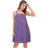 Jamron Donna Regolabile Abito Asciugamano da Bagno con Fascia per Capelli per Doccia Sauna Spa & Coperture da Spiaggia Viola XXL