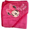 Minnie accappatoio triangolo in spugna 100% cotone neonata TOPOLINA disney art. 1822-177 (fuxia)