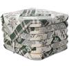 Casatessile Cuscino coprisedia Imbottito con Alette Edelweiss Cuscino Sedia Cucina Sfoderabile - Verde, Set 6 PCS