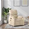 Gecheer Poltrona Massaggiante Reclinabile Crema in Tessuto,Poltrona Relax Reclinabile,Poltrona da TV,Poltrona per Anziani,Poltrona Relax Elettrica/Manuale,#8