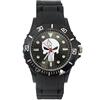 Taport® Punisher quarzo tondo orologio sportivo fascia in silicone nero