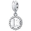 CHAWIN Ciondolo con numeri in argento Sterling 925 e perline per braccialetti Pandora, collana, catena a serpente europea, 16/18/21/25/30/40/50/60, Metallo, zirconia cubica
