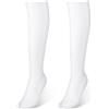 Kexpery Calzini lunghi in silicone, idratanti, anti screpolature, comodi, esfolianti per piedi secchi e screpolati, colore: bianco