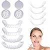 Frenzify 2 Pezzi Moldable False Teeth Dentiera Provvisoria Superiore E Inferiore, Denti Finti Applicare Da Soli Kit Sbiancante Denti Fascette Per Uomini E Donne Sorriso Perfetto
