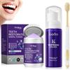 Znnhnn Dentifricio Viola Sbiancante 60ml + Polvere Sbiancante per Denti 50g + spazzolino da denti,kit sbiancante denti,Con rimozione Delle Macchie Profonde,Sbiancamento dei Denti