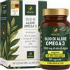 Vitactiv Natural Nutrition VITACTIV Omega 3 Capsule di olio di alghe - 60 pezzi - Marines Omega 3 Vegan, ad alto dosaggio con 1000 mg di olio di microalghe per dose giornaliera - 450 mg acidi grassi Omega-3 DHA & EPA (2:1) -