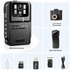 HPHPH 880A Mini Body Cam HD 1080P Corpo macchina fotografica Registratore di polizia Bodycam Petto Camcorder Videocamera Visione notturna Loop Record Dash Cam(With 64GB Card)