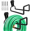 Griwuut 2 Pezzi Porta tubo da Giardino, Supporto a Parete in Metallo Robusto, Gancio per Tubo dell'Acqua e Cavo di Prolunga per Giardino e Esterno