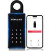 Populife 【Versione Aggiornata】Populife Smart Key Box, Elettronica Bluetooth Cassetta Chiavi con Codice, Cassetta Sicurezza Chiavi Fili per Casa, Ufficio & Affitti Immobiliari, IP66 Impermeabile