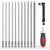 CPROSP 11 Punte Torx da 200 mm con 2 Cacciaviti, T6, T7, T8, T9, T10, T15, T20, T25, T27, T30, T40, S2, Testa a Stella