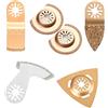 STEEIRO 6 lame per sega a semicerchio, in metallo, per smeriglio oscillante, multiuso, accessorio oscillante per triclo Fe- in Multi- mas-t er Bosch Sch-le-fer (oro)