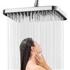 Vauki Soffione doccia a pioggia, 30 cm, diagonale, extra larga, quadrata, con braccio regolabile a 360°, ugelli in silicone, tecnologia anticalcare e risparmio idrico per docce benessere (acciaio inox