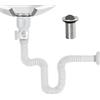 JOZMMZEOOA Kit di Scarico 1-1/2'' Lavandino Bagno 300-1000MM Tubo Scarico Lavandino Scarico Lavandino Cucina Piletta Lavabo Bagno con Filtro Pop-Up Tappi Scarico Estensibile Lavabo Prova Odori Insetti (Bianco)