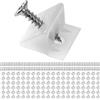 Your Day Mate Cunei per mobili per fondi di cassetti e schienali di armadi, 120 cunei, incl. viti per legno M2 x 16mm, in bianco, in plastica, angolare a L 14 x 9 mm, connettore per pannello posteriore dell'armadio