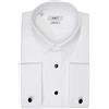 Xact Camicia da Smoking Formale da Uomo con Doppio Polsino e Gemelli, vestibilità Regolare (Bianco - Colletto Standard - Bottoni Neri) 46