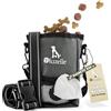 bluzelle Borsa Addestramento Cani - Chiusura Magnetica & 3 Stili - Porta Premietti (650ml) - Marsupio & Cintura con Dispenser - SNACKKEEPER - Marchio Tedesco, Colore:Grigio