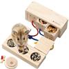 Navaris 2 Giochi Conigli Nani Criceti - Gioco Legno - Giocattolo Gatto - Accessori Criceto Porcellino d'India - per Cibo Fieno Mangime Paglia - per Gabbia Coniglio Nano da Interno