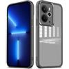 YUXING Cover per Realme 14 5G / Realme 14T 5G Custodia Trasparente con Pellicola Protettiva Lenti Morbida Ultra Sottile Antiurto Bumper Slim Case - Nero