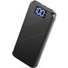 WKNENE Power Bank, 10000mAh Ultra Sottile & Leggero PD 22.5W Ricarica Rapida Powerbank, USB C Caricatore Portatile Con LED Display Batteria Esterna per iPhone 16 15 14 13 12 Pro Max Samsung Xiaomi etc