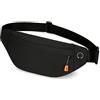 Hixingo Marsupio Uomo Donna Marsupio Running Piccolo Marsupio Sportivo con Cintura Regolabile Marsupio Borsa Borsa a Tracolla per Corsa Ciclismo Escursionismo Viaggio (36x13x8cm,Nero)