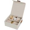 LOVE !T STORE !T LOVE IT STORE IT - Premium - Porta Orologi - Scatola orologi per 6 Orologi - Rivestimento in lino - 16,5x16,5x7cm