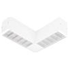 Zarivy Diffusore lineare a soffitto scuro con prisma per collegamento L - Ideale per illuminazione ambientale e architettonica in ambienti interni.