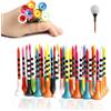 AMSGANK 50 Pezzi Tee da Golf Colorati, Tee da Golf in Plastica Resistente Accessori per Parti da Golf con Parte Superiore in Gomma Ammortizzata Ideali per Tee e Allenamento - 83 mm