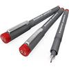 STAEDTLER 308 Pigment Liner Fineliner - 0,3 mm - Confezione da 3 - Rosso