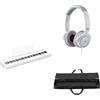 Yamaha Pianoforte digitale P-225, bianco - Pianoforte digitale leggero e portatile in dotazione con cuffie HPH-150 e borsa per pianoforte SC-KB851