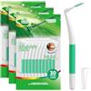 Annauiy Scovolini Dentali Angolo 90°a Forma di L,Verde,Standard,30 pezzi,Per Gap di 0,8mm, Rimozione Placca,Pulizia Interdentale Efficace,Filo Dentale,per Spazi Medi