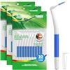 Annauiy Scovolini Dentali Angolo 90°a Forma di L,Blu,Normale,30 pezzi,Per Gap di 0,7mm, Rimozione Placca,Pulizia Interdentale Efficace,Filo Dentale,per Spazi Piccoli
