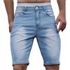 CUTeFiorino Jeans corti estivi da uomo, lunghezza al ginocchio, jeans stretti, in cotone elasticizzato, 1/2, per il tempo libero, traspiranti, comodi, casual, da uomo, con tasche, sport, tempo libero