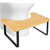 bssmmai Sgabello WC, Sgabello Per WC Fisiologico, Sgabello Da Toilette Adulti Legno, Toilet Stool, Panchetto Bagno, Sgabello Bagno, Rialzo Sgabello Wc Per Bambini