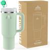 Mont-Clair Tumbler 40oz, Tazza Termica con Cannuccia, Bicchiere Termico, 1200ml | Borraccia con Acciaio Inossidabile, Freddo per 11 Ore, Ghiaccio per 48, Isolamento Definitivo - Matcha Green
