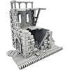 Q P Quality Printing 3D QP3D - Casa medievale in rovina, paesaggio fantasy per tavolo e giochi di ruolo, miniature da 28-32 mm, oggetti di scena per giochi di guerra, DnD D&D, stampati e verniciabili in 3D