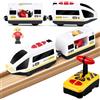 Starvortex Treno Elettrico per Bambini, Locomotiva Elettrica a Batteria, Giocattolo Treno Playmobil, Trenino in Legno per Bambini dai 3 Anni, Compatibile con Brio e Thomas the Tank Engine