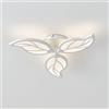STARRYOL 24W Moderna Lampada da soffitto a LED a forma di foglia, 45 cm di diametro Lampadario da soffitto bianco opaco per camera da letto, studio e sala da pranzo - 4000K Bianco caldo