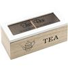 Morgan Scatola Porta Tisane in Legno, Porta Bustine The e Infusi da 2 Tea Box, Scatola Porta The 18x8x7 cm