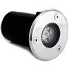 AntDau71® - Faretto a led segnapasso calpestabile da esterno viali sentieri giardino pavimento IP65 da incasso a terra luce calda 3000k - 220V (1 watt (6,5 x 7,5 cm))