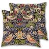 Art Fan-Design Set di 2 federe per cuscino William Morris Fragole Ladro Floreale Art Nouveau, per divano o camera da letto, federe decorative