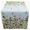 Raebel OHG Raebel - Runner da tavola, tovaglia centrotavola, 40 x 90 cm, decorazione da tavola per Pasqua, primavera , bianca e colorata con fiori e farfalle