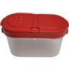 Tupperware Würzling - Saliera e pepiera ideale per auto, ufficio, campeggio e viaggi, mini sale (gnomo delle spezie rosso, 120 ml)