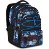 Mitama Zaino Scuola #BDBF BLUEDROPS, Blu, Zaino Triplo Scomparto, Tasca Porta Borraccia, Porta USB Integrata, Larghezza Regolabile, Zaino Scuola Media e Superiore, Ragazzo