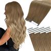 Easyouth Extension Capelli Umani Biadesivo Biondo Ombre Extension Biadesive Capelli Veri Marrone Dorato Balayage Biondo Dorato Extension Biadesive Naturale Dritto 40cm 40g 20Pz #10/14