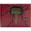 Endgame Thor Martello Mjolnir 3D in Bronzo Emblema Portafoglio/Portamonete Bi-Fold Porta-ID & Porta Tessere, Rosso