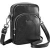 befen Piccola borsa a tracolla in vera pelle per le donne alla moda borse a tracolla con blocco RFID slot per carte, nero